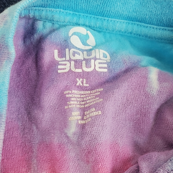 Liquid Blue Grateful Dead Dancing Bears Spiral Tie Dye T Shirt Size XL Cotton - Picture 5 of 6